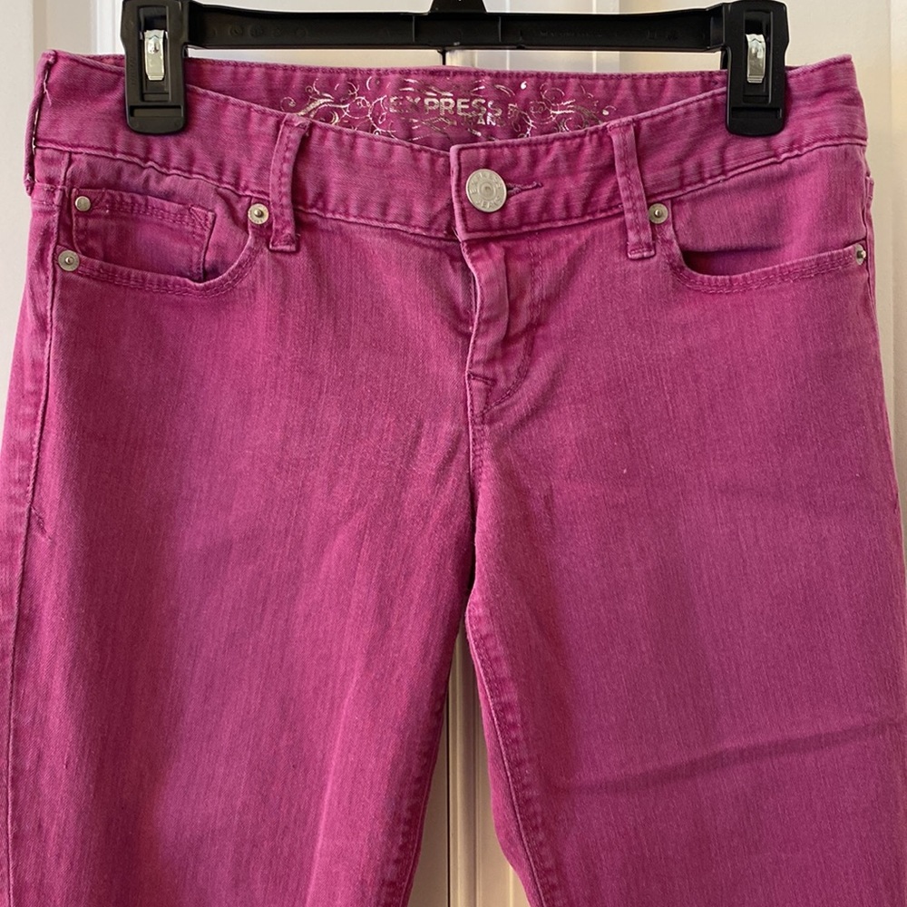 Express, Fuchsia, low rise jeans.